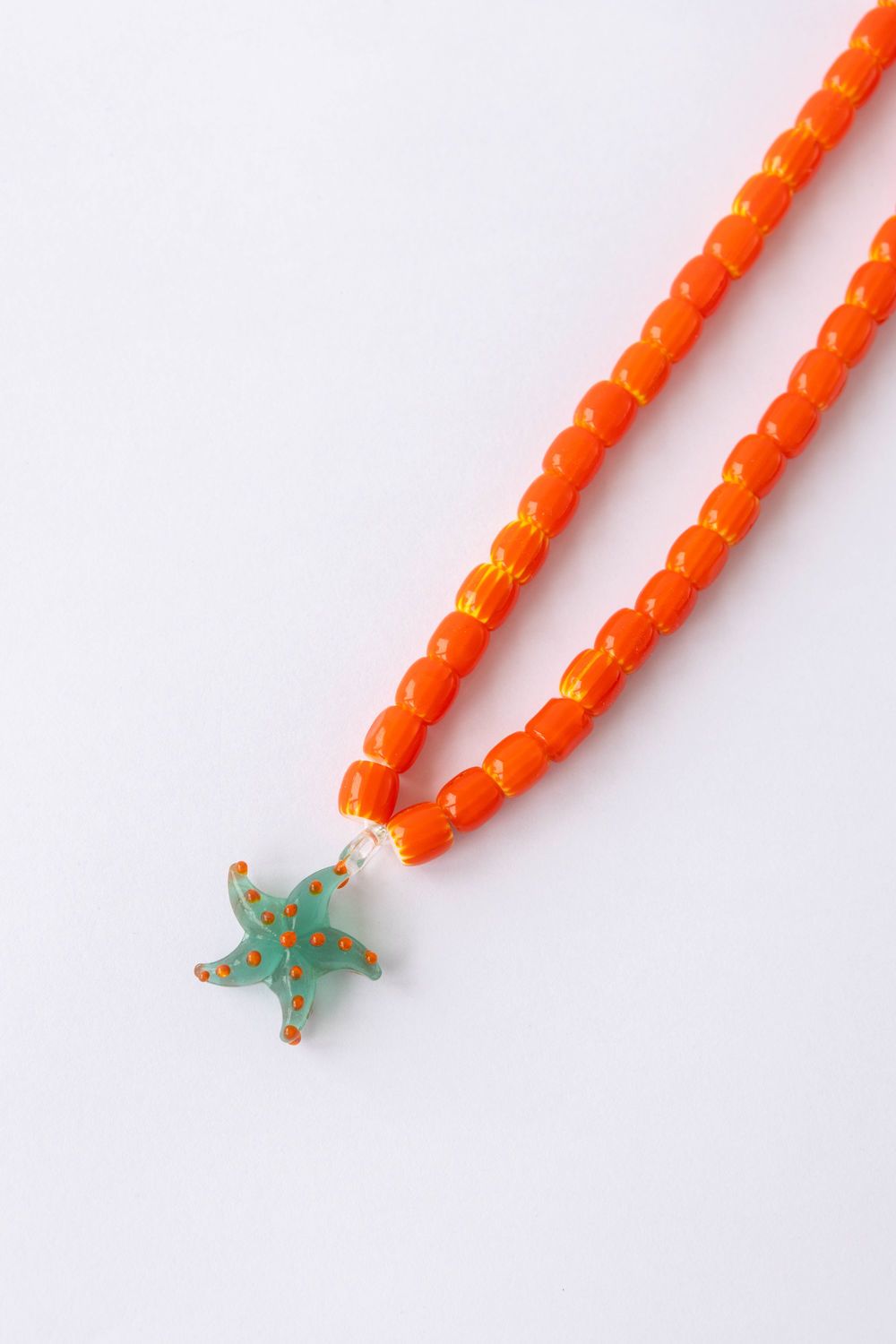 COLLAR ESTRELLA DE MAR DOTS naranja 