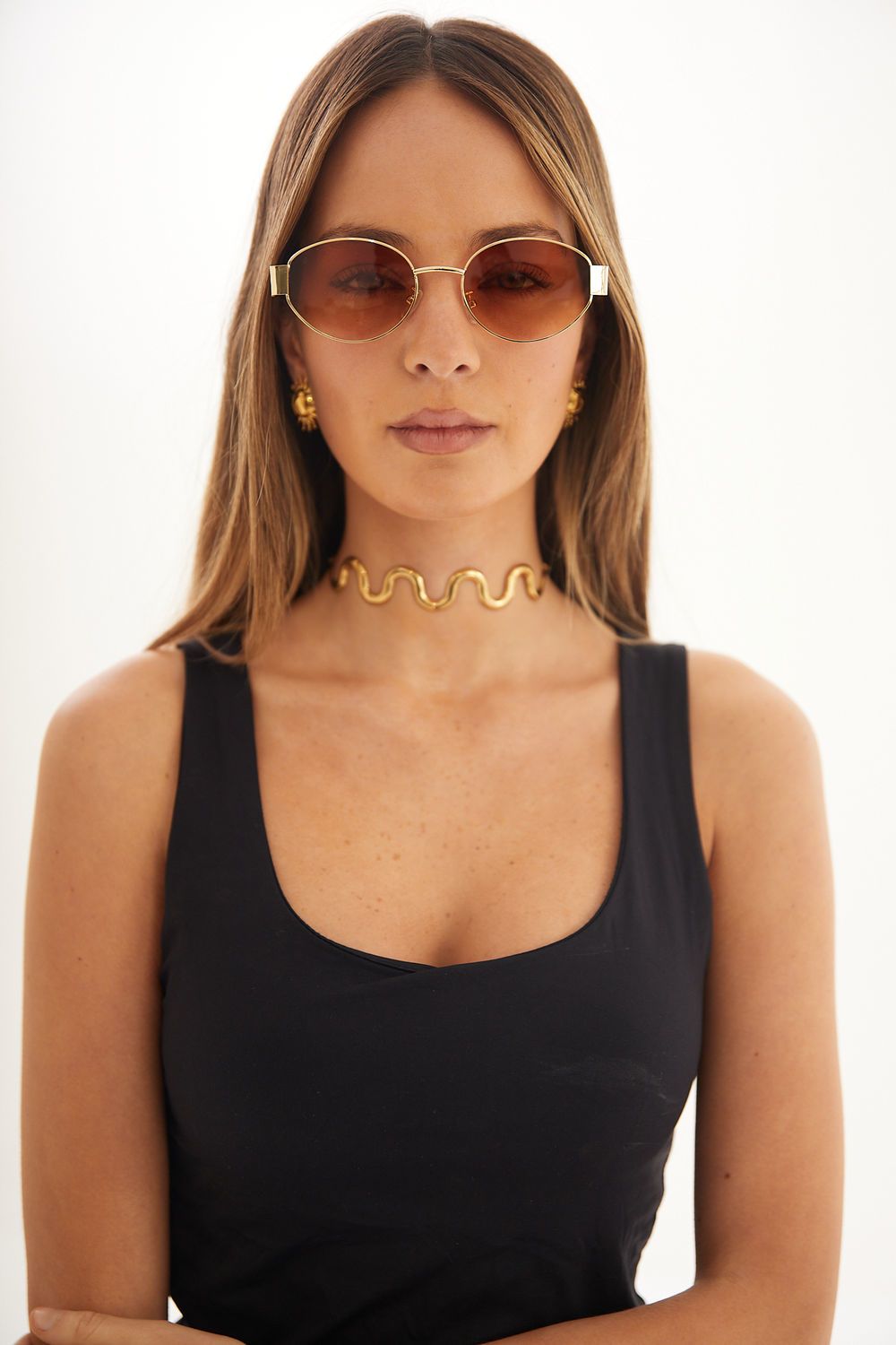 METAL ROUND SUNNIES marrón 