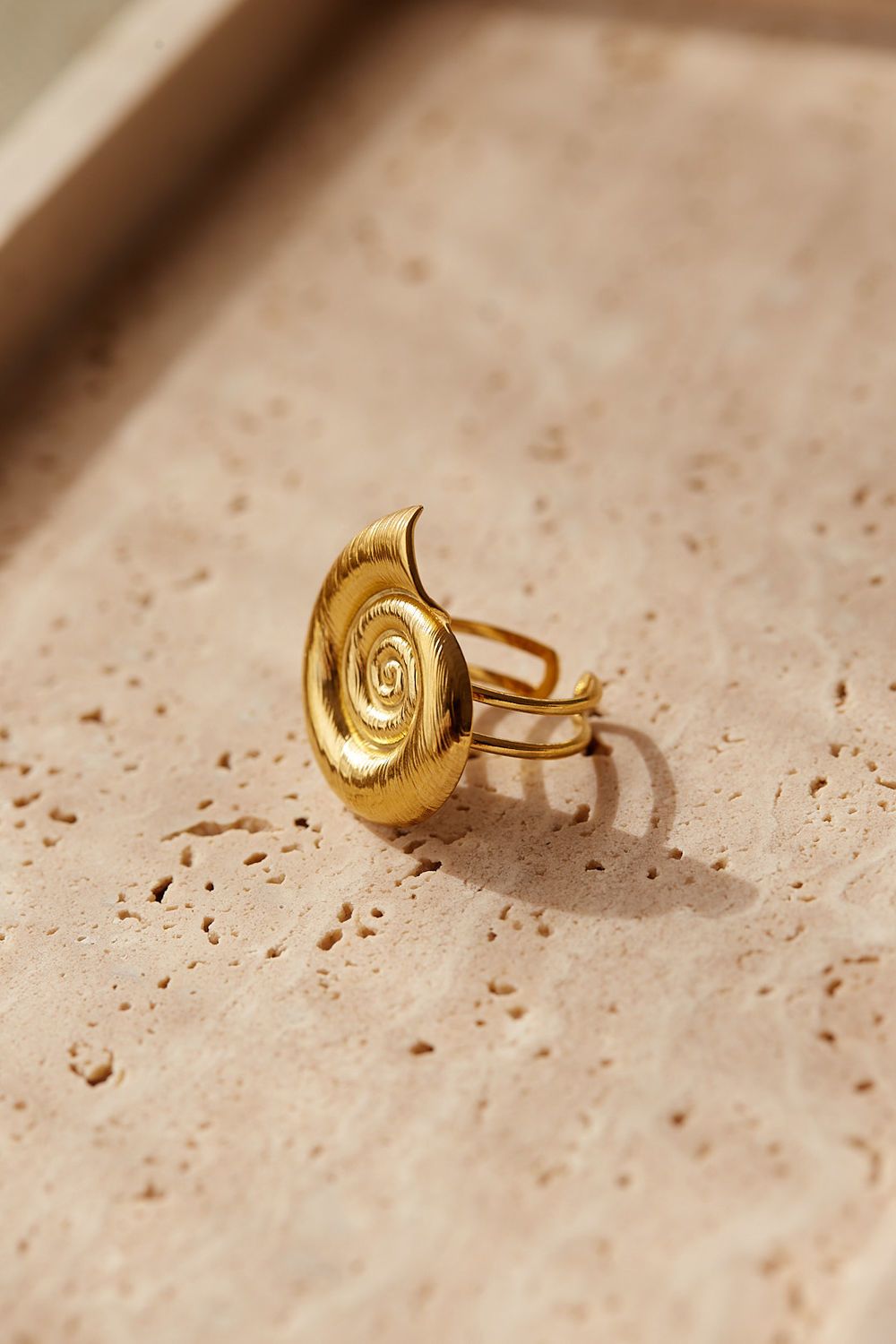 ANILLO CARACOL dorado 