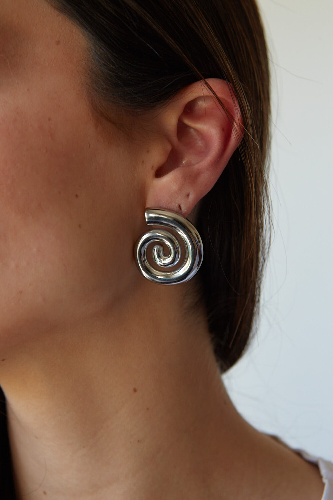 AROS ESPIRAL  plateado 