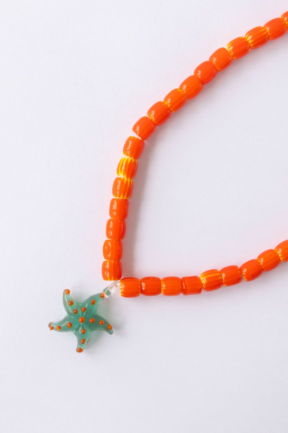 COLLAR ESTRELLA DE MAR DOTS naranja 