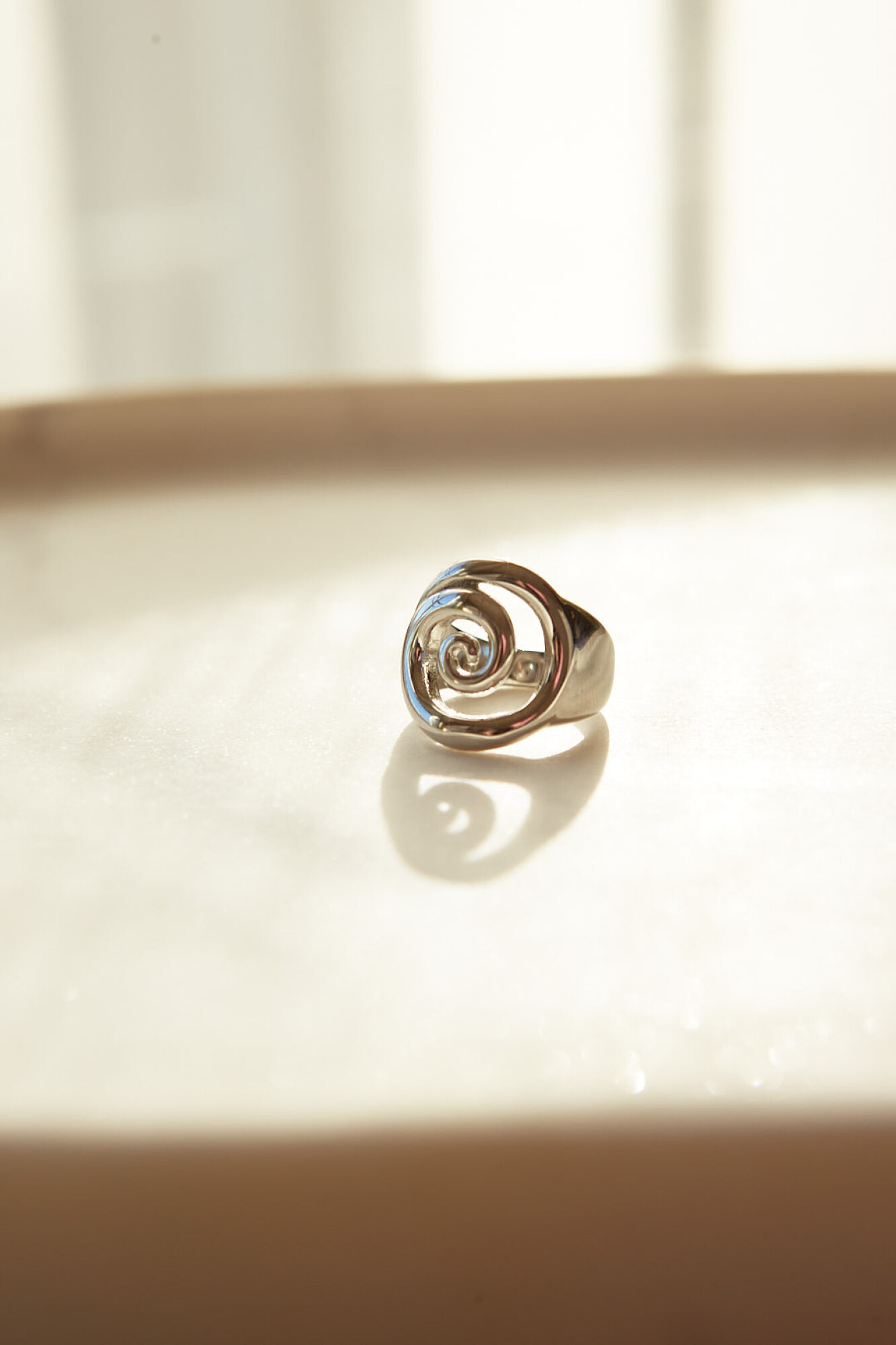 ANILLO ESPIRAL  plateado 6