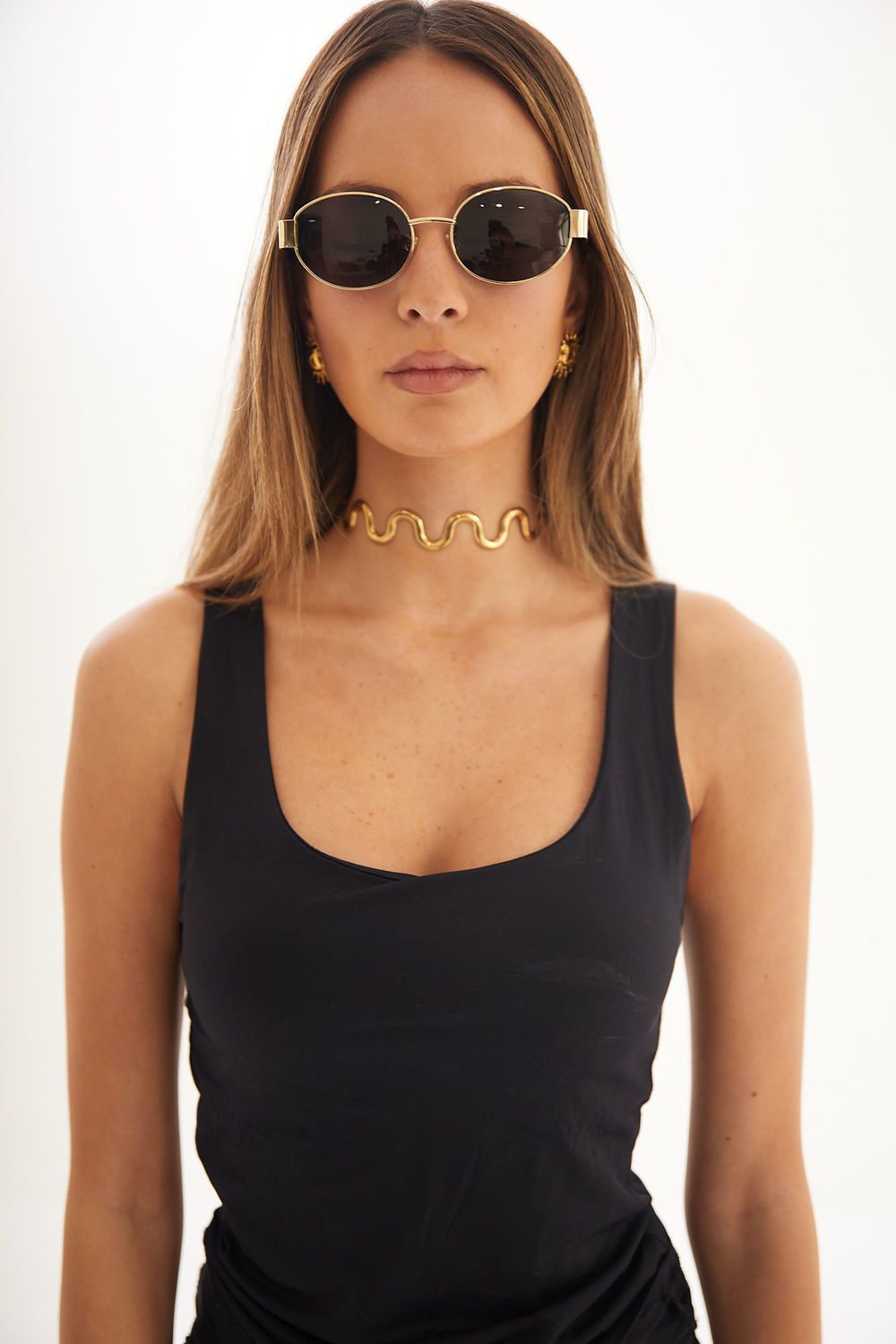 METAL ROUND SUNNIES dorado 