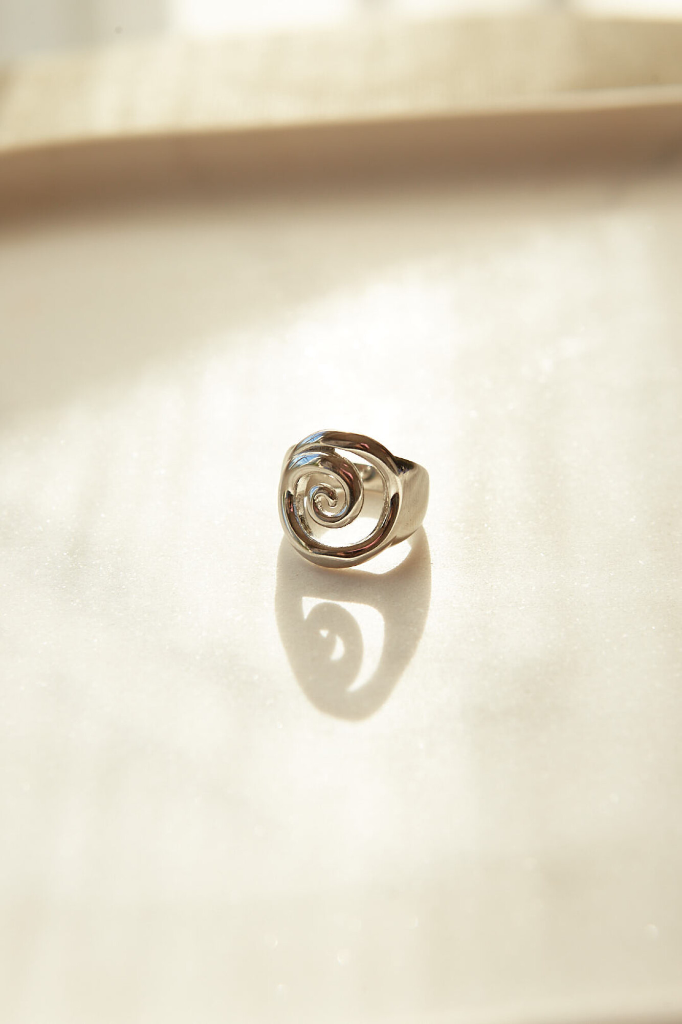 ANILLO ESPIRAL  plateado 6