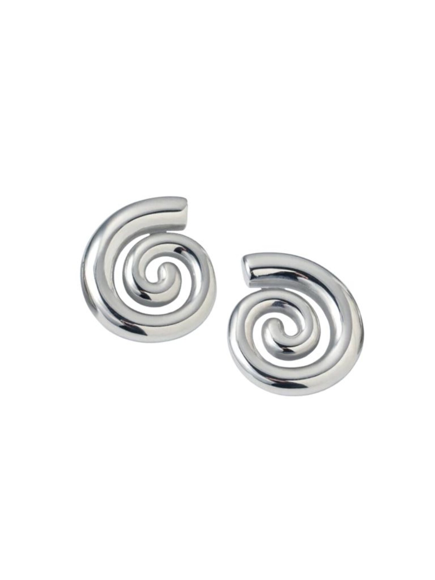 AROS ESPIRAL  plateado 